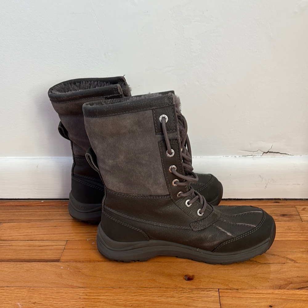 UGG Black Winter & Rain Boots with Waterproof Rubber and Adjustable Cuff